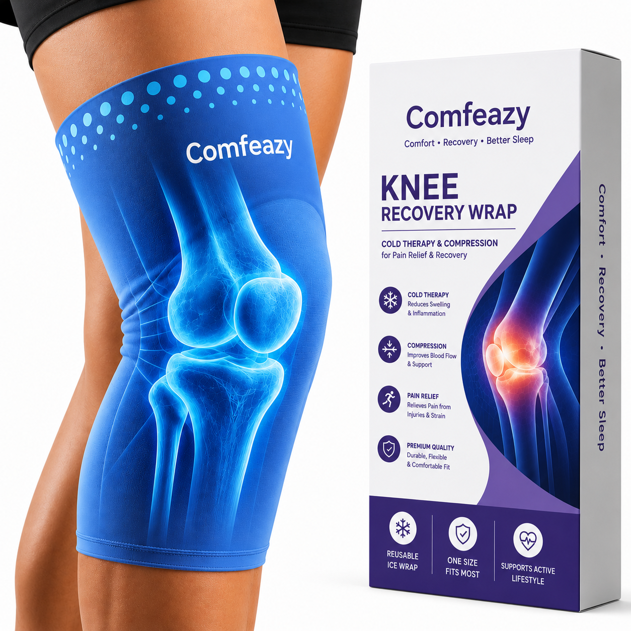 Comfeazy™ 360° Hot & Cold Knee Recovery Wrap
