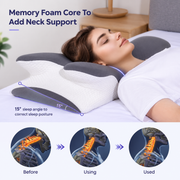 Ergonomic Cooling Memory Foam Pillow